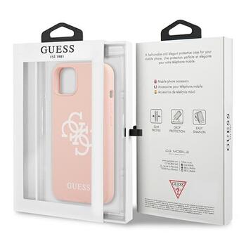 Guess GUHCP13SLS4GWPI Silicone 4G Logo Защитный чехол для iPhone 13 mini 5,4