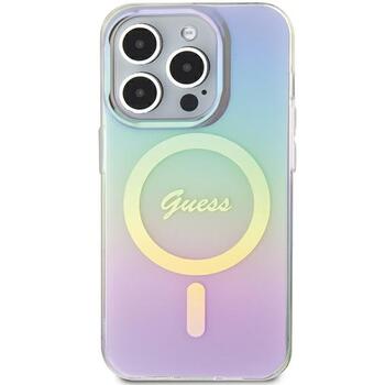 Guess GUHMP15XHITSU Hardcase IML Iridescent MagSafe Aizsargapvalks priekš iPhone 15 Pro Max 6.7