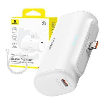 Baseus Compact Powerbank 5000mAh 20W USB-C White (P10068306213-00)