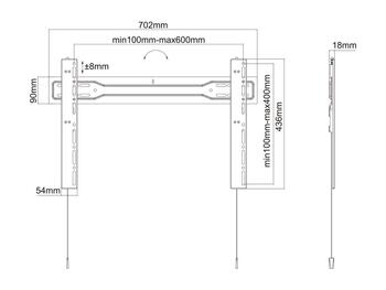 Multibrackets MB-5563 Настенный кронштейн для телевизора для телевизоров до 100