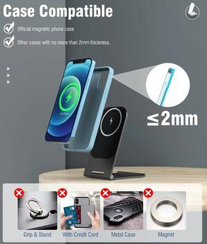 Swissten Магнитная подставка c беспроводной зарядкой 15W (MagSafe compatible) (22055518)