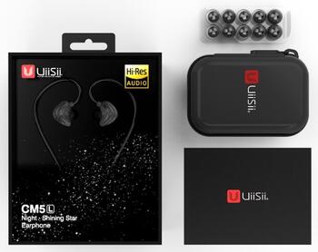 UiiSii CM5-L Premium Hi-Res Sport Наушники с Mикрофоном и пультом регулировки громкости / 3.5mm / 1.2m (IT-CM5-L/BK)