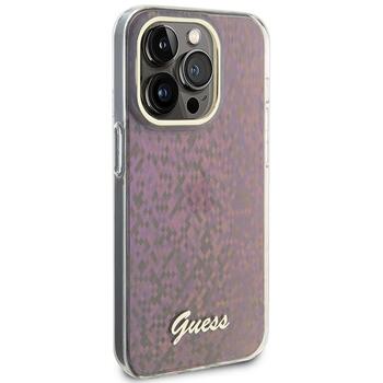 Guess IML Faceted Mirror Disco Iridescent Case Защитный Чехол для iPhone Apple 15 Pro (GUHCP15LHDECMP)