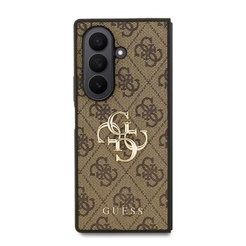 Guess PU 4G Metal Logo Case Aizsargapvalks priekš Samsung Galaxy Z Fold 7 / brūns (GUHCZFD74GMGBR)