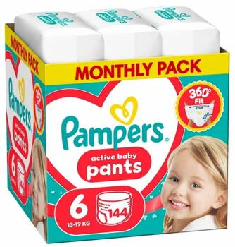 Pampers Pants Autiņbiksītes 6. Izmērs 13-19 kg 144 gab. (80894756)