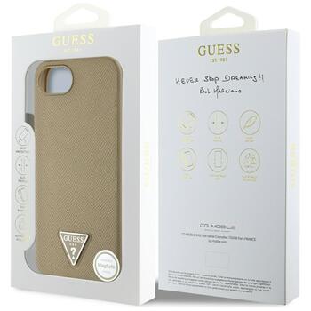 Case Guess Grained Triangle MagSafe Защитный чехол для iPhone 16e / 17e / коричневый (GUHMPSE4PGTSPSW)