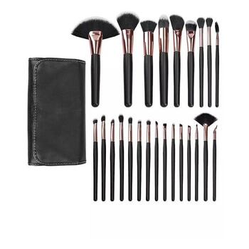 MIMO Makeup Brush Set Black Тональная основа для лица 24 Pcs (5903018919645)