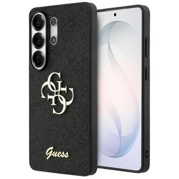 Case Guess Fixed Glitter Big 4G Metal Logo Защитный чехол для Samsung Galaxy S26 Ultra / чёрный (GUHCS26LHG4SGK)