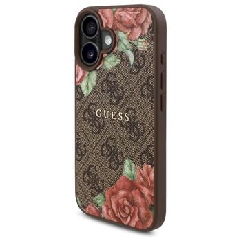 Guess GUHMP16SP4ROPEMCW Hardcase 4G Flowers Print MagSafe Защитный чехол для iPhone 16 6.1