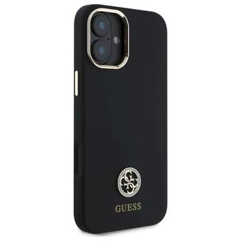 Guess GUHCP16SM4DGPK Silicone Logo Strass 4G Защитный чехол для iPhone 16 6.1