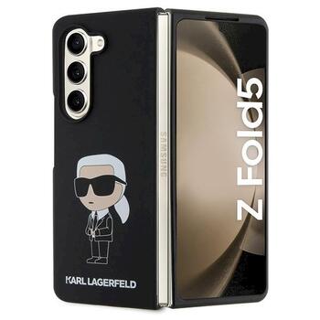 Karl Lagerfeld KLHCZFD5SNIKBCK Silicone Ikonik Aizsargapvalks priekš Z Fold5 / melns (KLHCZFD5SNIKBCK)