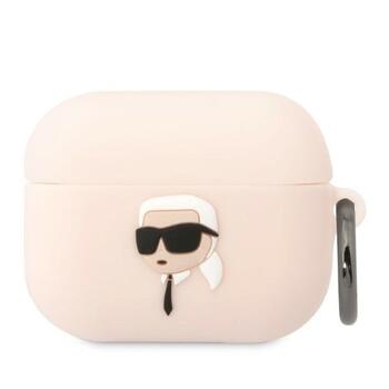 Karl Lagerfeld KLAPRUNIKP AirPods Procover Защитный чехол для AirPods Pro Silicone Karl Head 3D / розовый (KLAPRUNIKP)