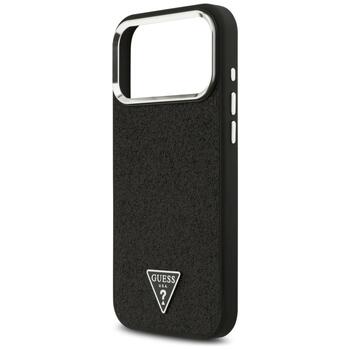 Guess Glitter Triangle Logo MagSafe Защитный чехол для iPhone 17 Pro Max / чёрный (GUHMP17XPFGTSCMK)