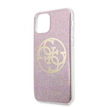 Guess GUHCN58PCUGLPI 4G Circle Glitter Защитный чехол для iPhone 11 Pro / розовый (GUHCN58PCUGLPI)