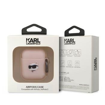Karl Lagerfeld KLA2RUNCHP Silicone Choupette Head 3D Защитный чехол для AirPods 1/2 / розовый (KLA2RUNCHP)