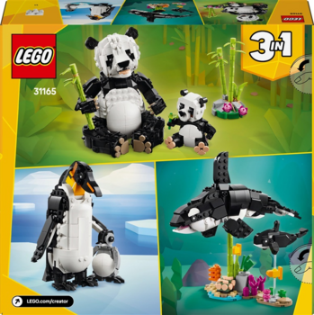 LEGO 31165 Creator 3in1 Wild Animals Panda Family Konstruktors (31165)
