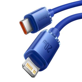Baseus Crystal Shine Series Кабель для передачи данных USB-C to Lightning 20W 1,2m / синий (CAJY000203)