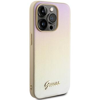 Guess GUHCP14LPSAIRSD Saffiano Iridescent Script Защитный чехол для iPhone 14 Pro 6.1