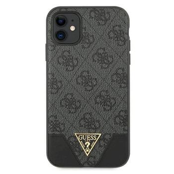 Guess GUHCN61PU4GHBK Hardcase 4G Triangle Collection Aizsargapvalks priekš iPhone 11 6,1