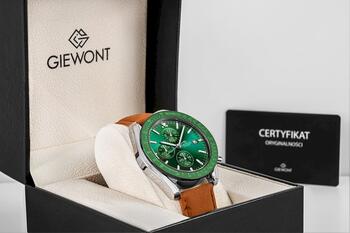 Giewont Chronograph Sapphire Мужские часы GW8720-A3 / коричнево-зелёный (GW8720-A3)