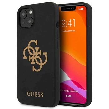 Guess GUHCP13SLS4GGBK Silicone 4G Logo Защитный чехол для iPhone 13 mini 5,4