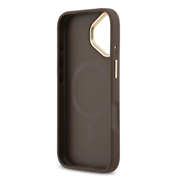 Guess PU Leather 4G Gold Frame MagSafe Case Чехол для Apple iPhone 17 (GUHMP17SP4MSEGCW)