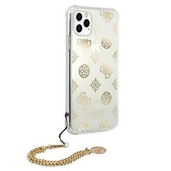 Guess GUHCN58KSPEGO Peony Chain Collection Aizsargapvalks priekš iPhone 11 Pro 5,8