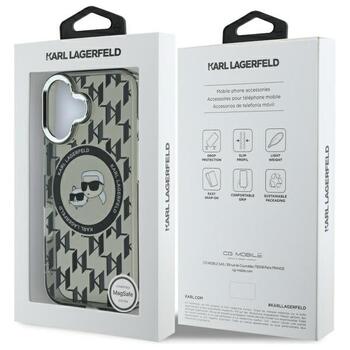 Karl Lagerfeld Hard IML Monogram Karl&Choupette Head MagSafe Case Чехол для Apple iPhone 16 (KLHMP16SHMCKMHK)