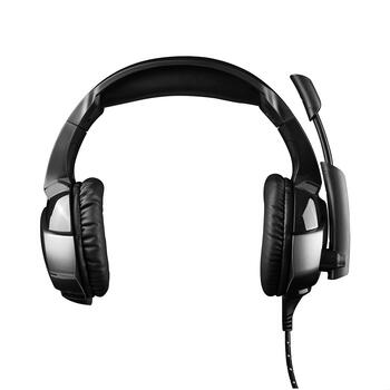 Modecom Volcano MC-859 Bow Spēļu Austiņas ar Mikrofonu / 3.5mm / 2.2m Vads / Melnas (S-MC-859-BOW)