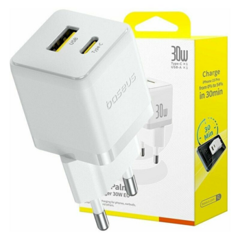 Baseus Palm Fast Charger USB / USB-C Адаптер питания 30W (EB569909040)