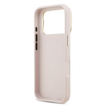 Guess PU Grained 4G Logo Stand Camera Frame Case Aizsargapvalks priekš iPhone 17 Pro / rozā (GUHCP17LPCS4GSP)