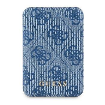 Guess Induction Powerbank 15WGUPB5FP4EMGB Зарядная батарея 5000mAh / синий 4G Leather Metal Logo MagSafe (GUPB5FP4EMGB)