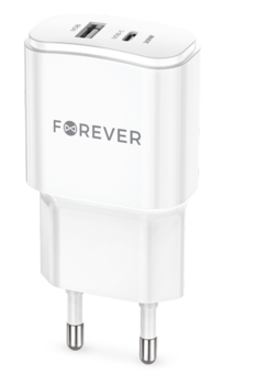 Forever TC-01-20AC Adapteris PD / QC / USB-C / 1USB / 20W (TC-01-20AC)