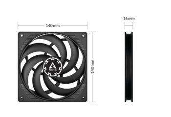 Arctic P14 SLIM PWM PST Вентилятор 4-pin / 140mm (ACFAN00268A)