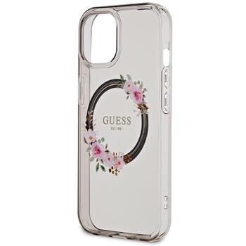 Guess GUHMP15SHFWFCK Hardcase IML Flowers Wreatch MagSafe Защитный чехол для iPhone 15 / 14 / 13 6.1