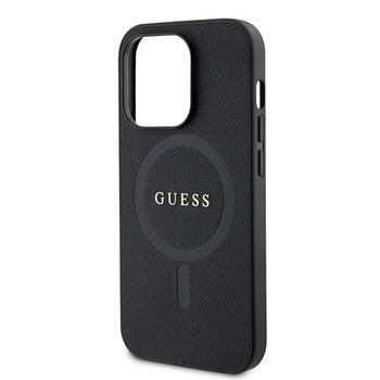 Guess Saffiano MagSafe Back Case Защитный Чехол для Apple iPhone 15 Pro Max (GUHMP15XPSAHMCK)