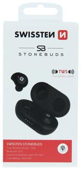 Swissten TWS Stone Buds Bluetooth Стерео Гарнитура с Микрофоном (SW-SB-TWS-BK)