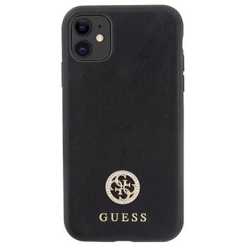 Guess GUHCN61PS4DGPK Hardcase Strass Metal Logo Aizsargapvalks priekš iPhone 11/Xr 6.1