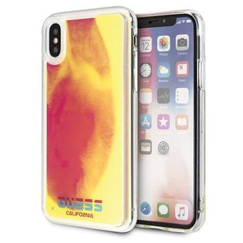 Guess GUHCPXGLCPI Hardcase California Glow in the dark Защитный чехол для iPhone X/Xs / розовый (GUHCPXGLCPI)