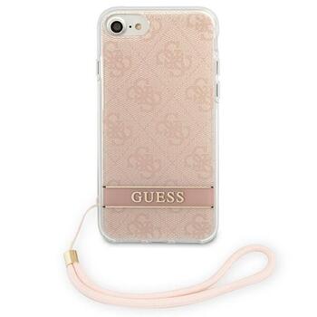 Guess GUOHCI8H4STP Hardcase 4G Print Strap Защитный чехол для iPhone SE 2022 / SE2020 / 7 / 8 / розовый (GUOHCI8H4STP)