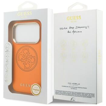 Case Guess Perforated 4G MagSafe Aizsargapvalks priekš iPhone 17 Pro Max / oranžs (GUHMP17X5PG4SRGO)