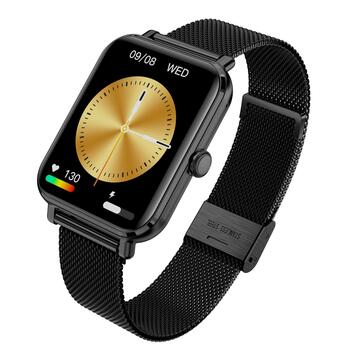 Garett Smartwatch GRC CLASSIC Black Steel Умные часы IPS / Bluetooth / IP68 / SMS (CLASSIC_BLK_STL)