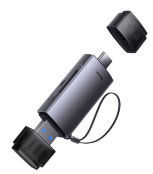 Baseus Lite Series SDTF USB + USB-C Считыватель Карт (WKQX060113)