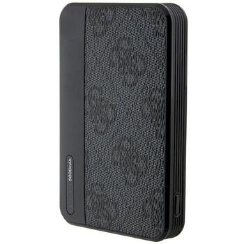 Guess Powerbank 15W GUPB5LP4GEGK 5000mAh 4G Leather Metal Logo Внешний аккумулятор / чёрный (GUPB5LP4GEGK)