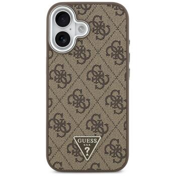 Case Guess 4G Triangle Logo MagSafe Защитный чехол для iPhone 17 / коричневый (GUHMP17SP4TSRCMW)