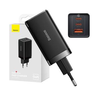 Baseus GaN5 Pro Адаптер 2xUSB-C / USB / 65W (CCGP120201)