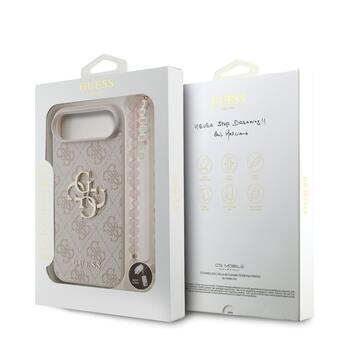 Guess PU 4G Metal Logo Strap Case Чехол для Apple iPhone 17 Air Pink (GUHCP17MP4GMGSP)