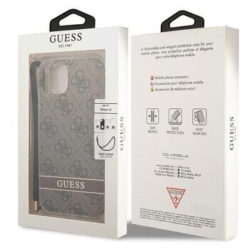 Guess GUOHCP14MH4STW Hardcase 4G Print Strap Aizsargapvalks priekš iPhone 14 Plus / 15 Plus 6.7