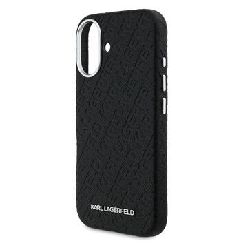 Karl Lagerfeld Grained PU Repeated Logo MagSafe Case Чехол для Apple iPhone 16 (KLHMP16SPGKLFOFK)