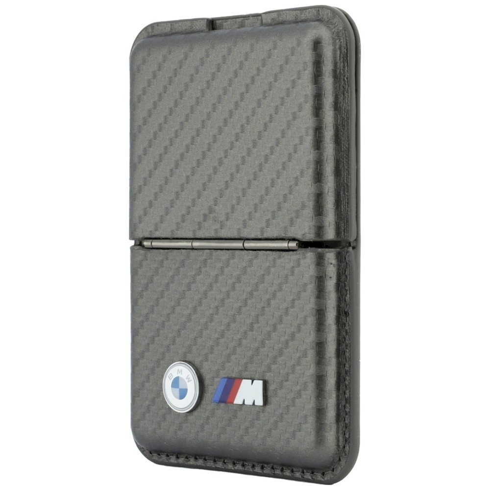 BMW M Carbon Wallet Case Metal Logos MagSafe Telefona maciņš ar rāvējslēdzēju / antracīts (BMOWMCS26PCILA)